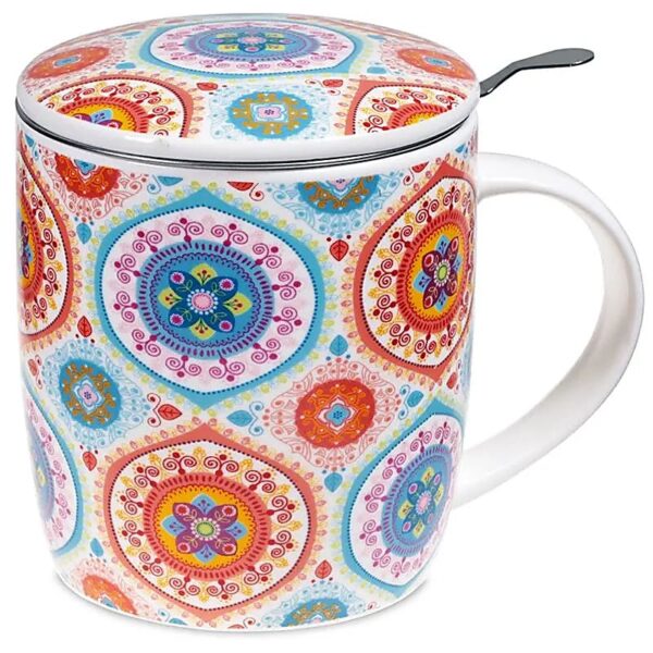 Tasse à infusion Mandala bleu