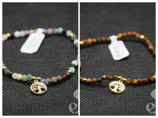 Bracelet en pierres naturelles et arbre de vie