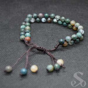 Bracelet Agates double rangée