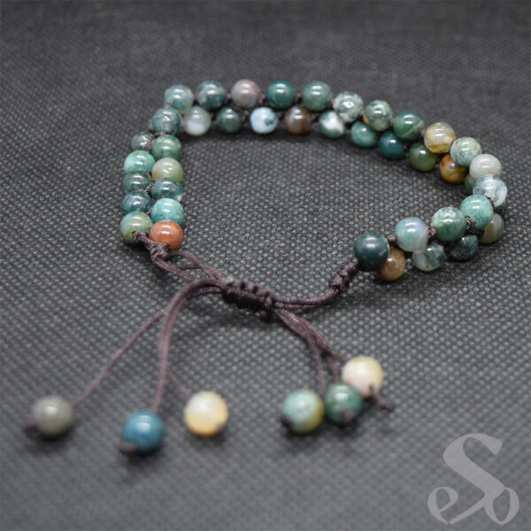 Bracelet Agates double rangée