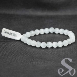 Bracelet Œil de chat blanc
