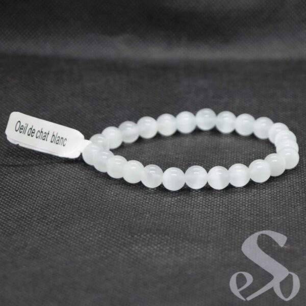 Bracelet Œil de chat blanc