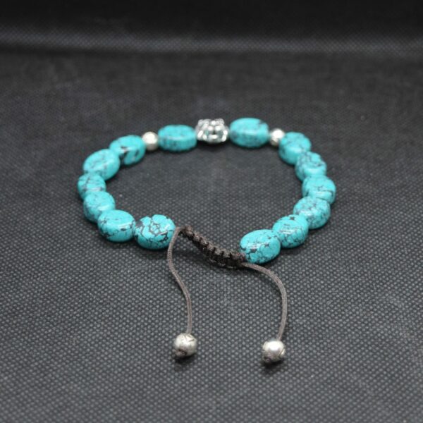 Bracelet Népalais turquoise et tête de lion