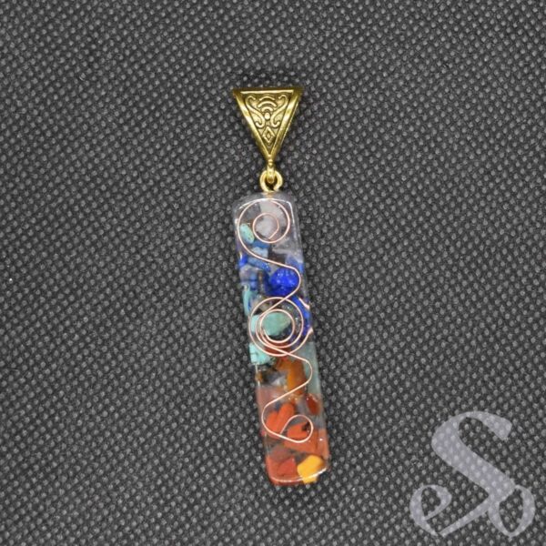 Pendentif Reiki 7 chakras en cristal et pierres naturelles