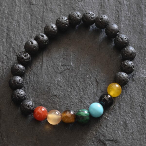 Bracelet Univers en pierres et pierres de lave