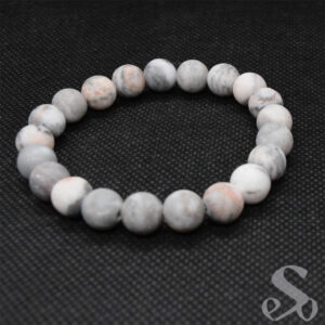Bracelet Jaspe rosé zébré 8mm