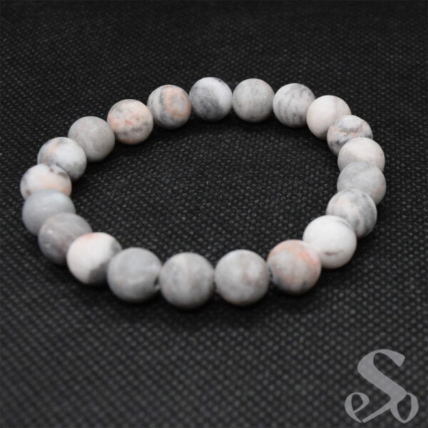 Bracelet Jaspe rosé zébré 8mm