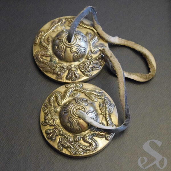 Tingshas Cymbales Tibétaine dragon en laiton
