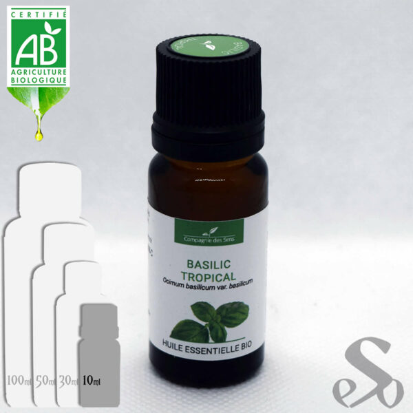 Huile essentielle de Basilic Tropical Bio 10ml