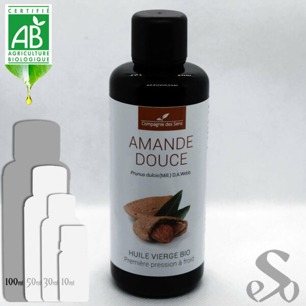 Huile végétale d'Amande douce vierge Bio 100ml