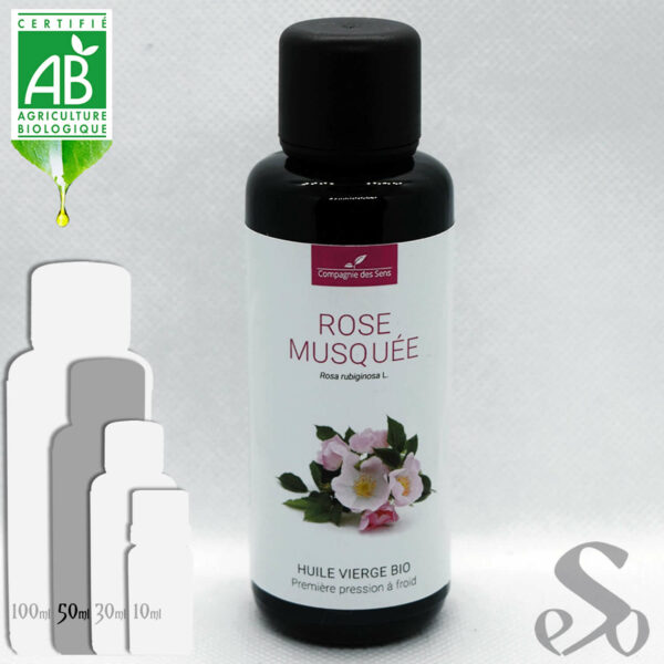 Huile végétale de Rose musquée vierge Bio 50ml