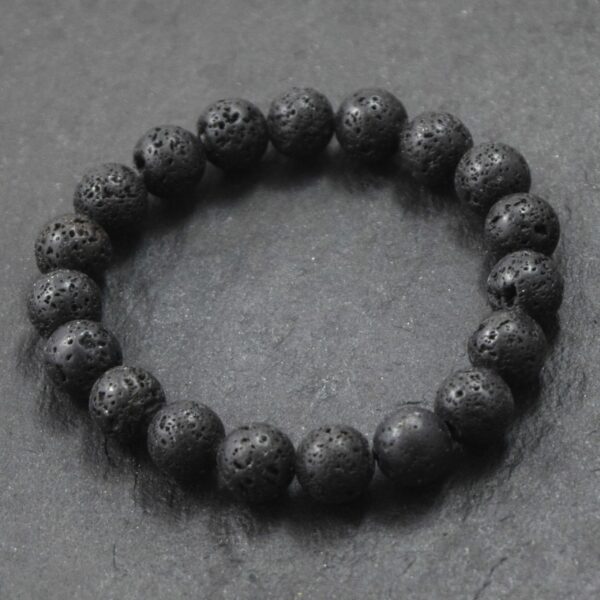 Bracelet Pierre de Lave Noir