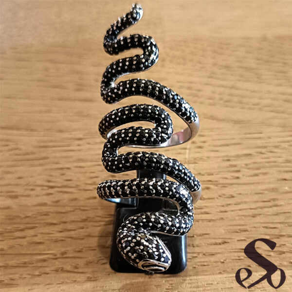 Serpent-zirconium-noir